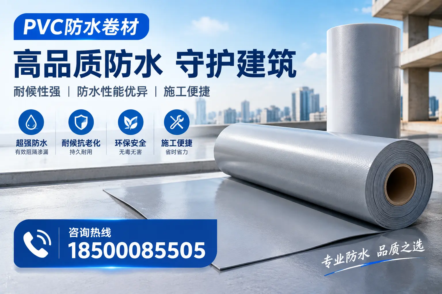 PVC防水卷材的防水效果评测，适合济南的科学依据